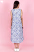 Cambric Cotton Sleeveless Dress  In Block Print